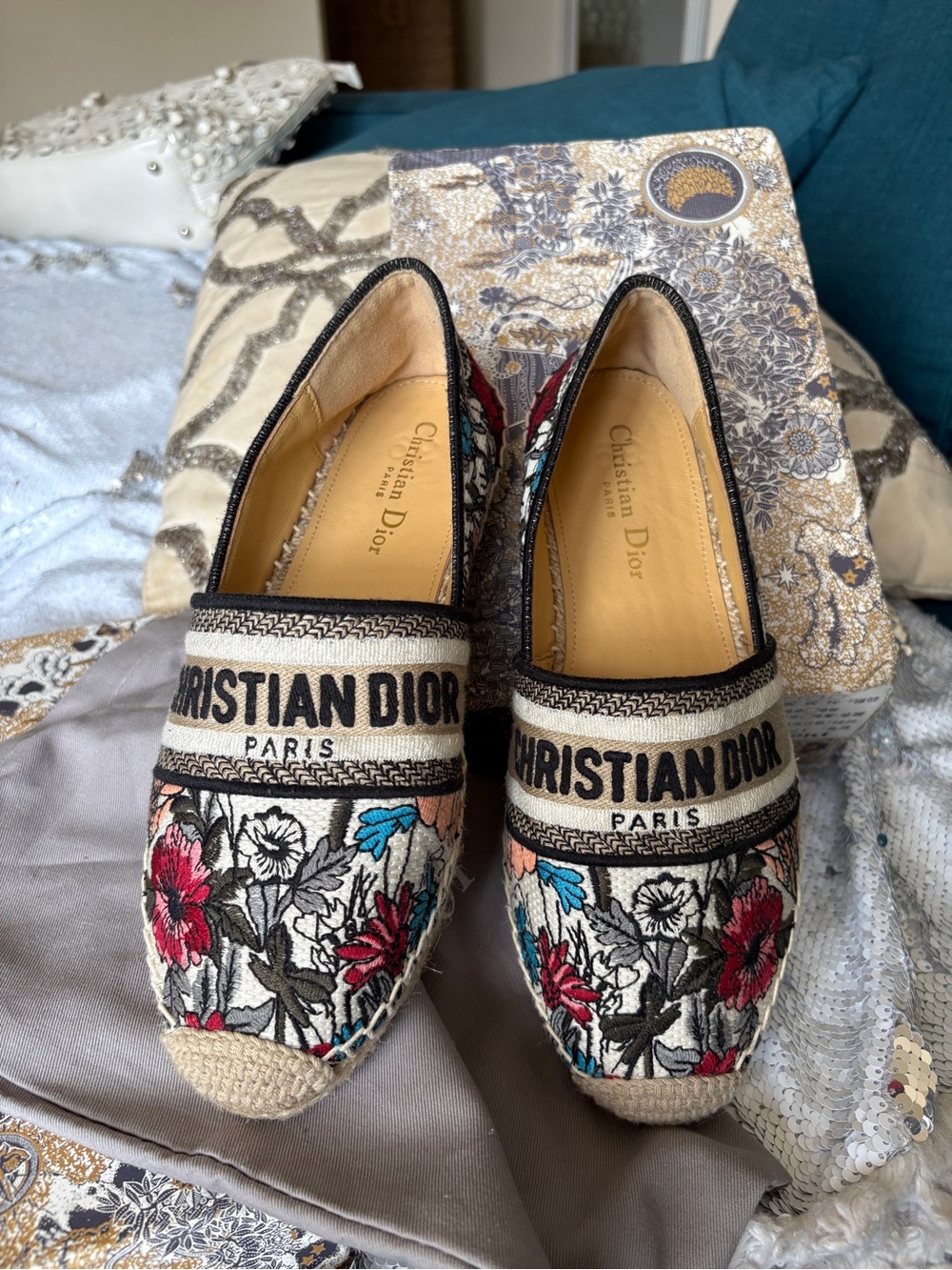Embroidered Espadrilles - Red, Blue, Pink, Cream, Black - Picture 8 of 8